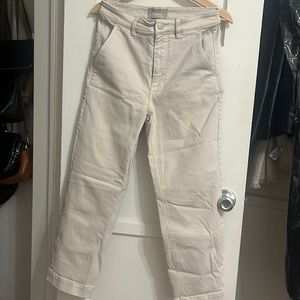Everlane straight cropped regular white pants